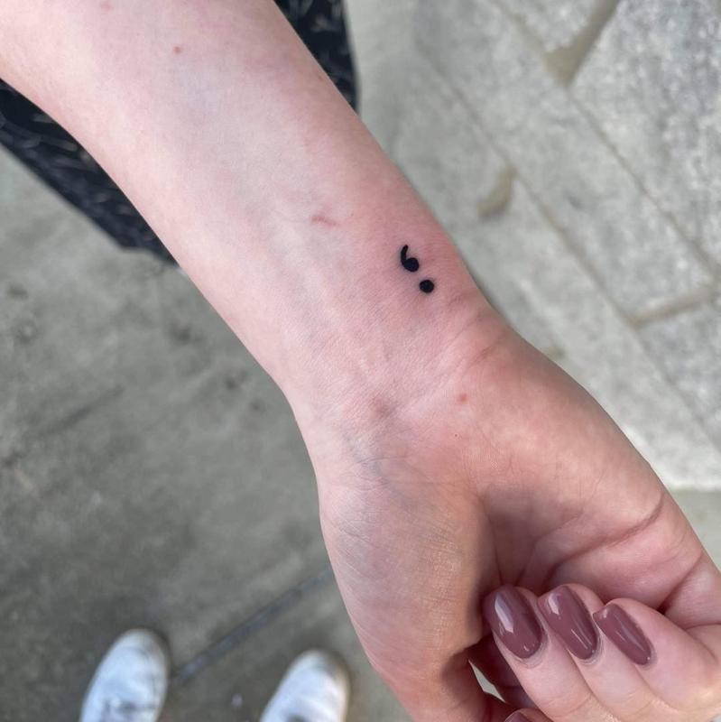 semicolon tattoo 