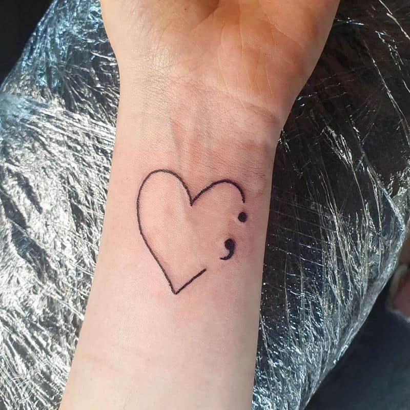 semicolon tattoo 