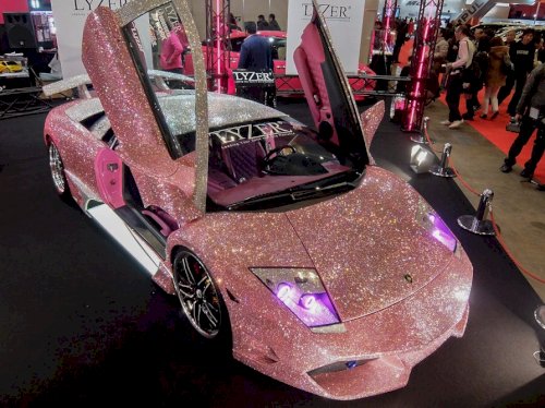 Celebrating Their Wedding Anniversary, Kanye West Surprised The World By Giving Kim Kardashian A Lamborghini Lyzer Supercar Encrusted With 600,000 Crystals To Show His Love For Her. - Car Magazine TV
