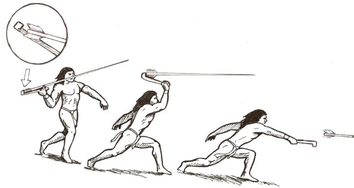 Atlatl in use